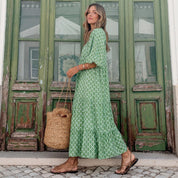 Charlotte | Bohemian Beauty Green Maxi Dress