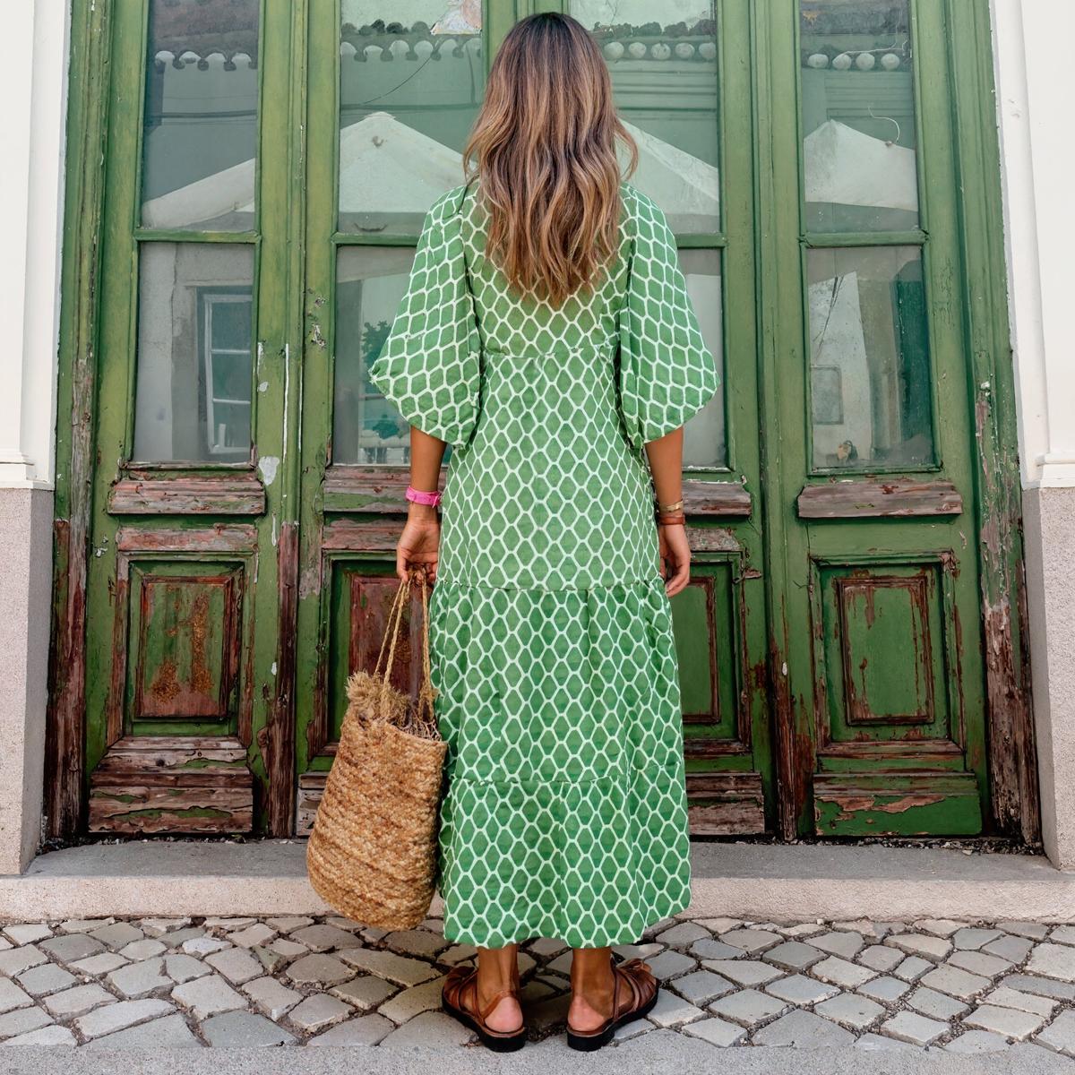 Charlotte | Bohemian Beauty Green Maxi Dress