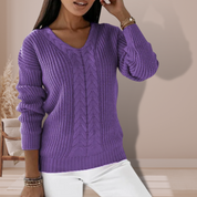 Ellah | V-neck knitted jumper