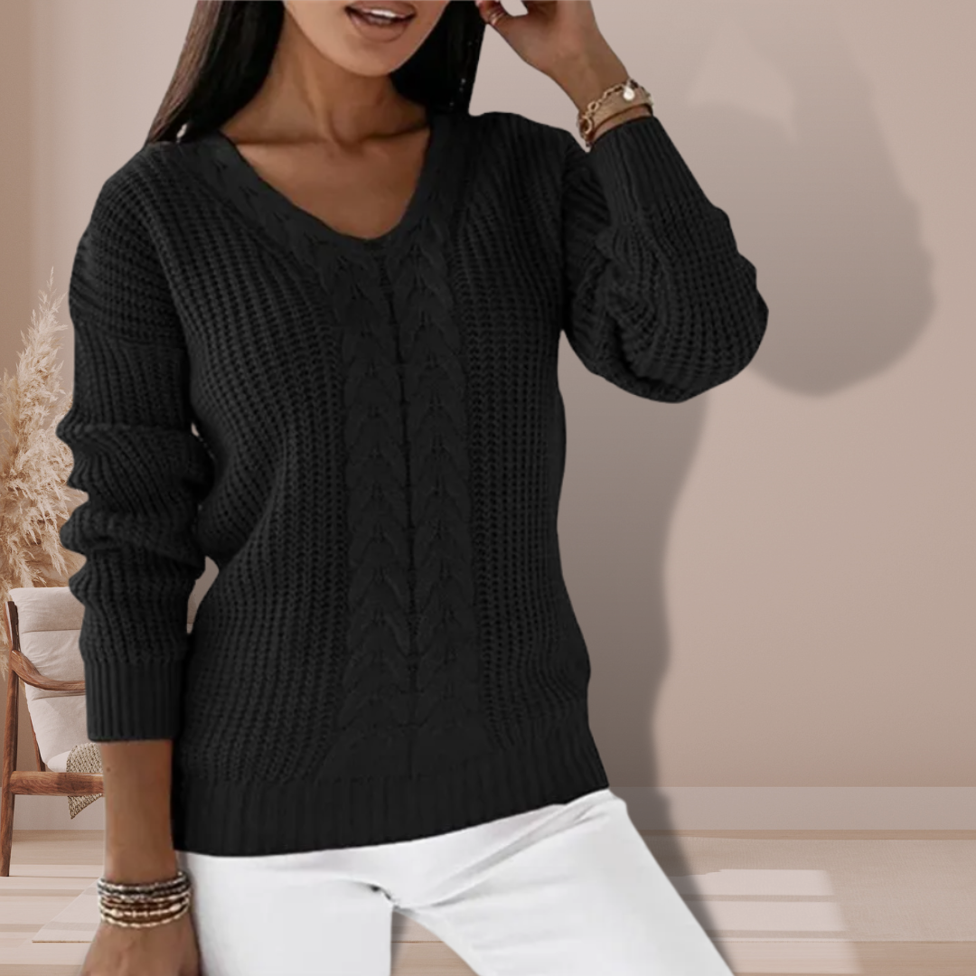 Ellah | V-neck knitted jumper