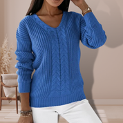 Ellah | V-neck knitted jumper