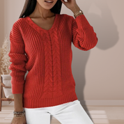 Ellah | V-neck knitted jumper