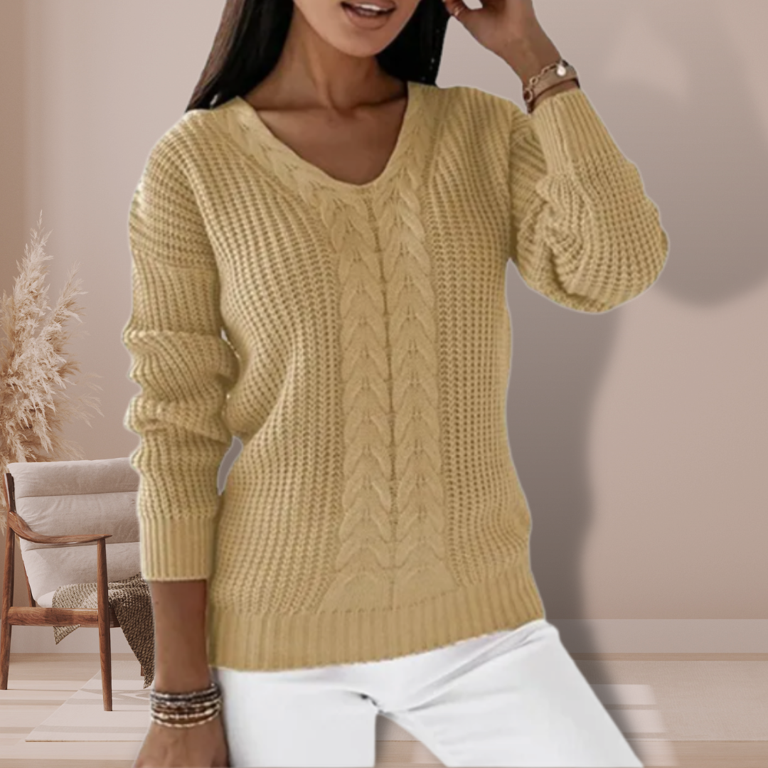 Ellah | V-neck knitted jumper