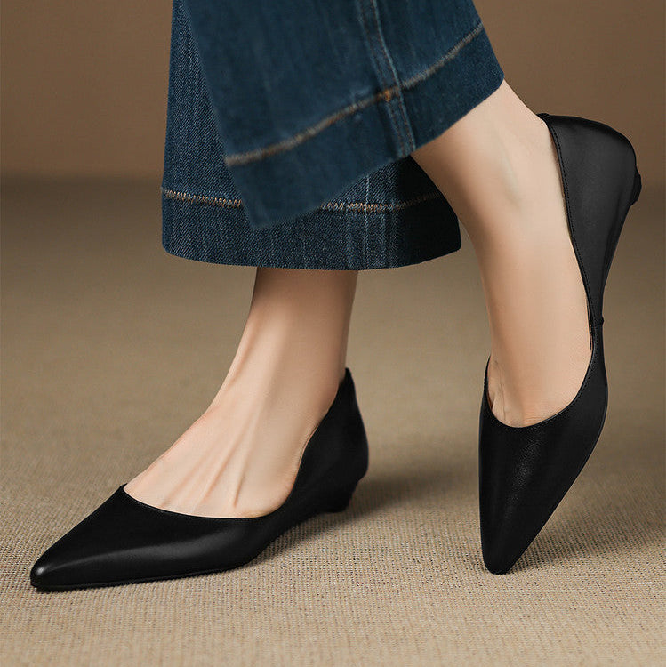 Arla Genuine Leather Flats