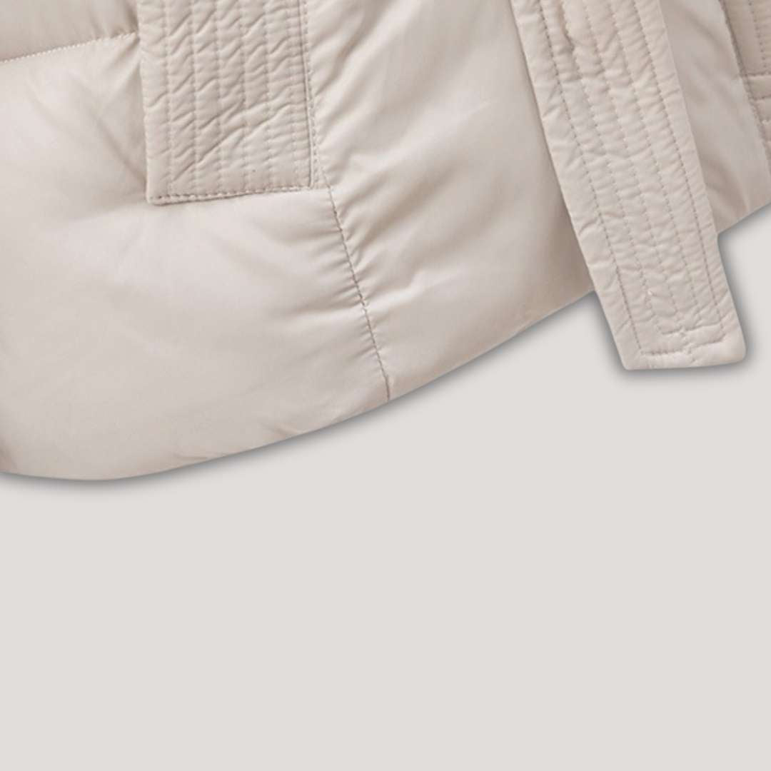 Ciara | Winter Puffer Jacket with Hood snd Belt