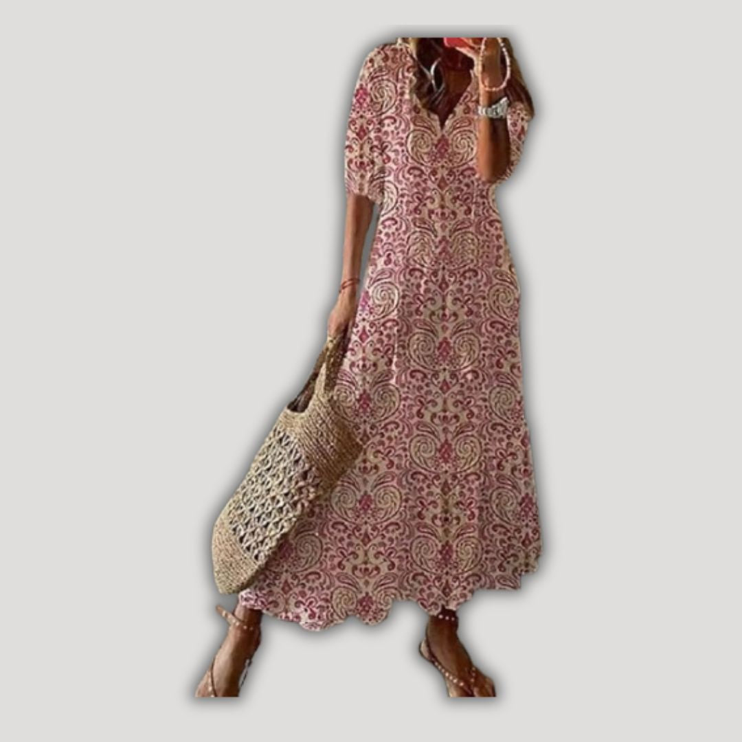 Luna | Flattering Printed Maxi Dress