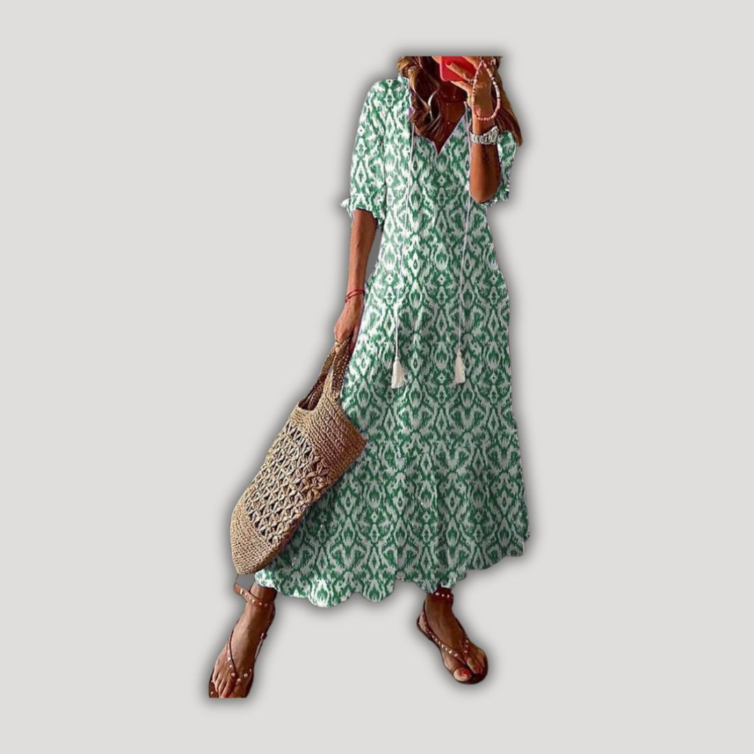 Luna | Flattering Printed Maxi Dress