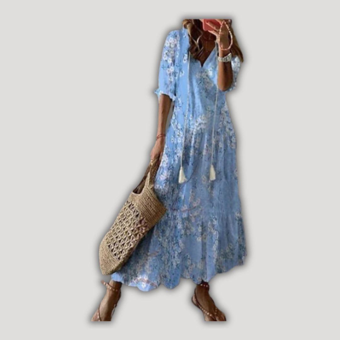 Luna | Flattering Printed Maxi Dress