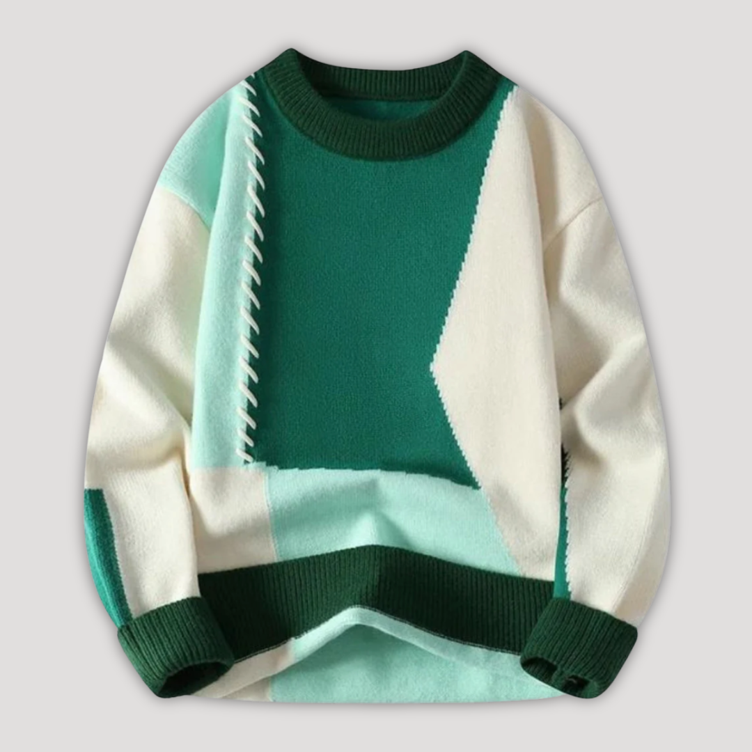 Perry | Knitted Patchwork Sweater