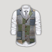 Leo | Waistcoat with Herringbone Pattern