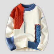 Perry | Knitted Patchwork Sweater