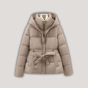 Ciara | Winter Puffer Jacket with Hood snd Belt