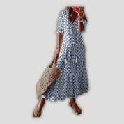 Luna | Flattering Printed Maxi Dress
