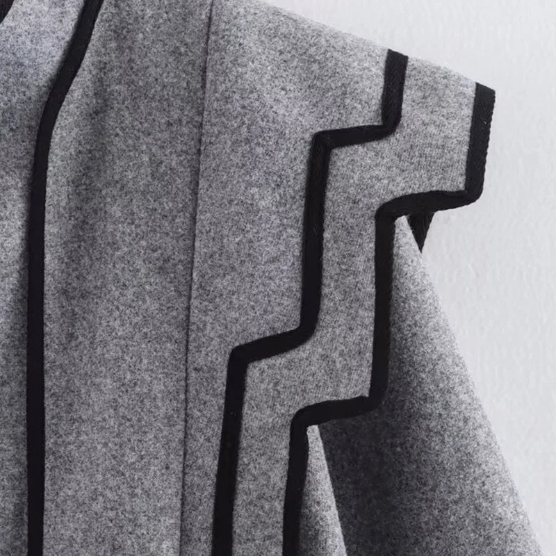 Lea | Cropped autumn loose woolen cardigan
