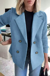 Sasha | Double-Breasted Knit Blazer