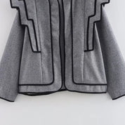 Lea | Cropped autumn loose woolen cardigan
