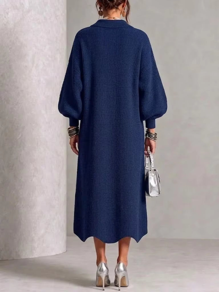 Clarie | Statement Button Knit Maxi Dress