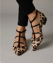 Bridget | Tacones de Ballet con Correa de Leopardo