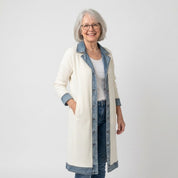 Riley | Longline Denim Knit Cardigan