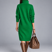 Julie | Button-Collar Midi Dress