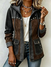 Gwen | Textured Hooded Jacket