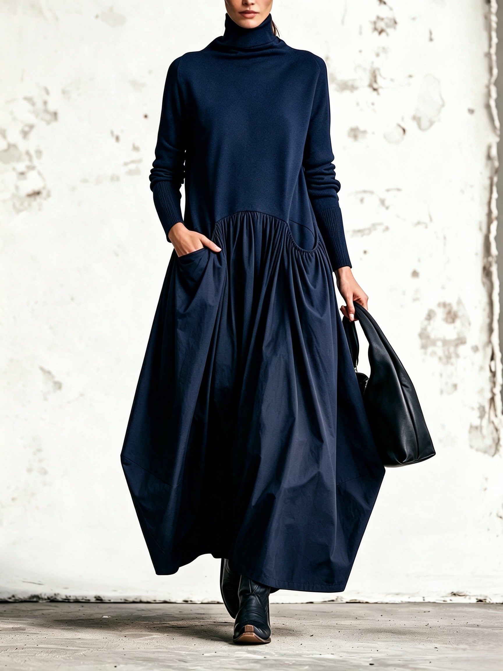 Ingrid | Turtleneck Maxi Dress