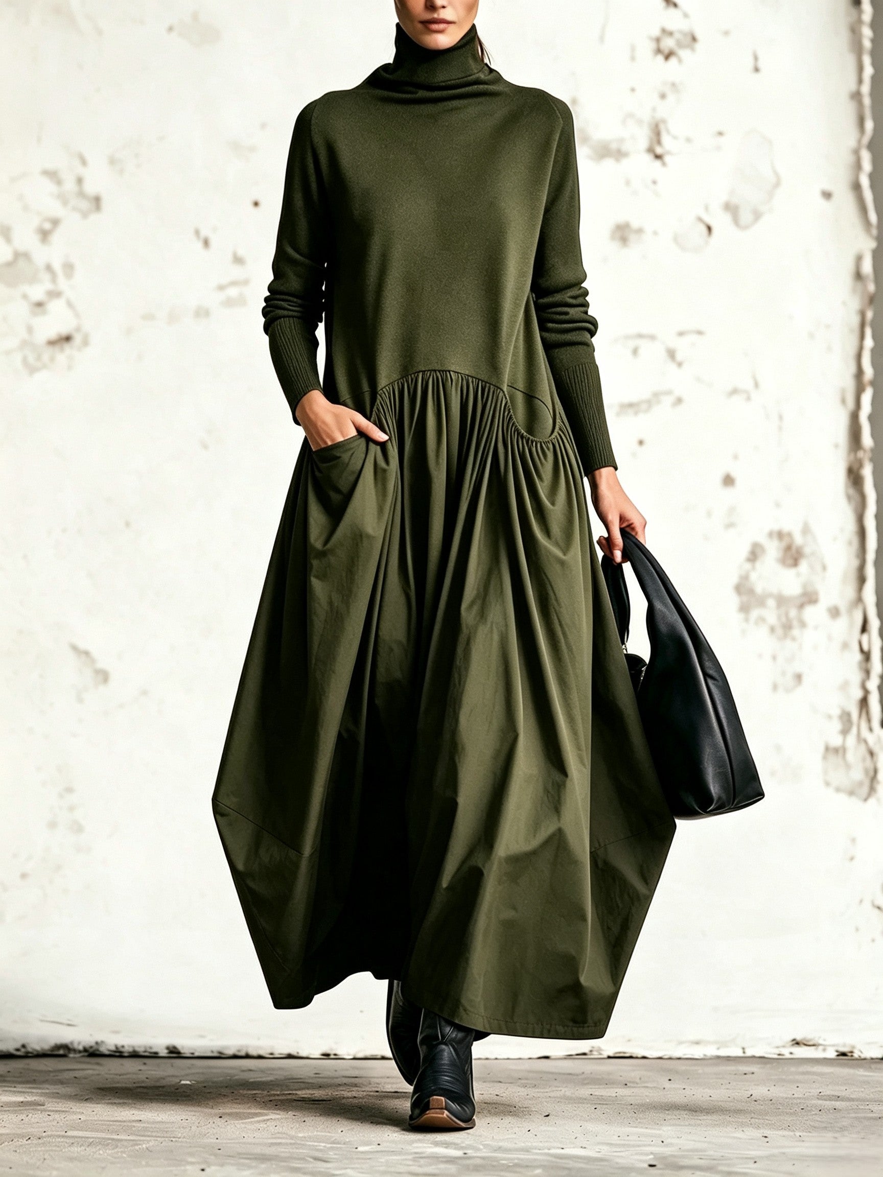 Ingrid | Turtleneck Maxi Dress