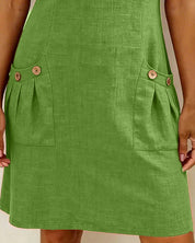 Lynda | Classic Elegant Zip-Neck Dress