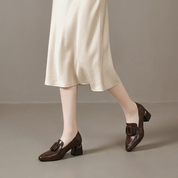 Valora Leather Loafer Heels