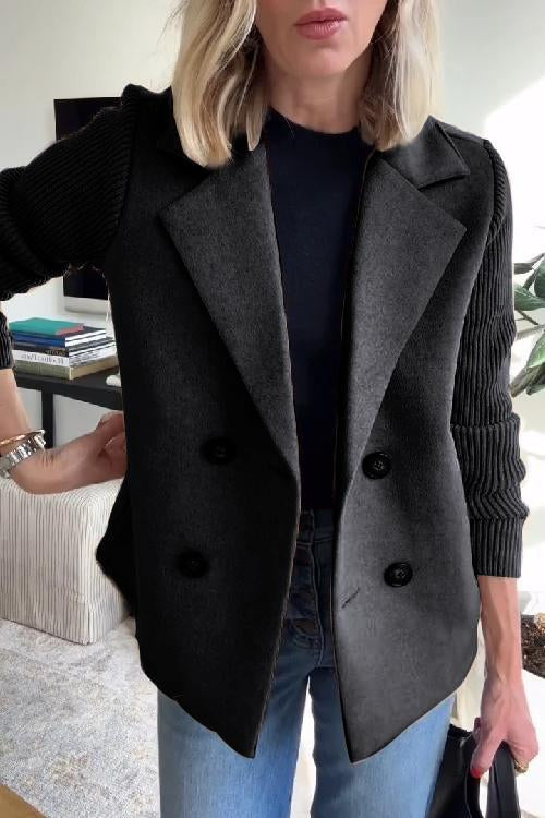 Sasha | Double-Breasted Knit Blazer