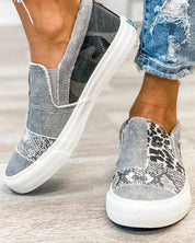 Quinny  | Casual Leopard Print Canvas Shoes