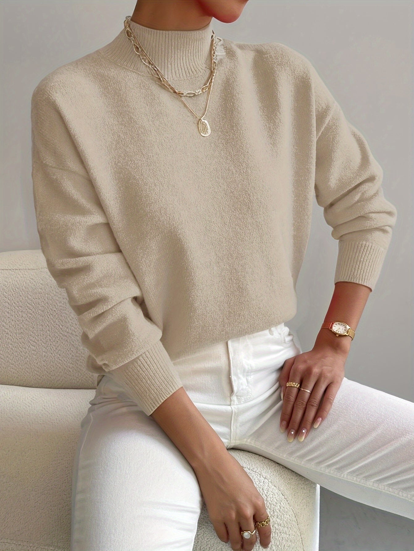 Christine | Soft Mock Neck Jumper