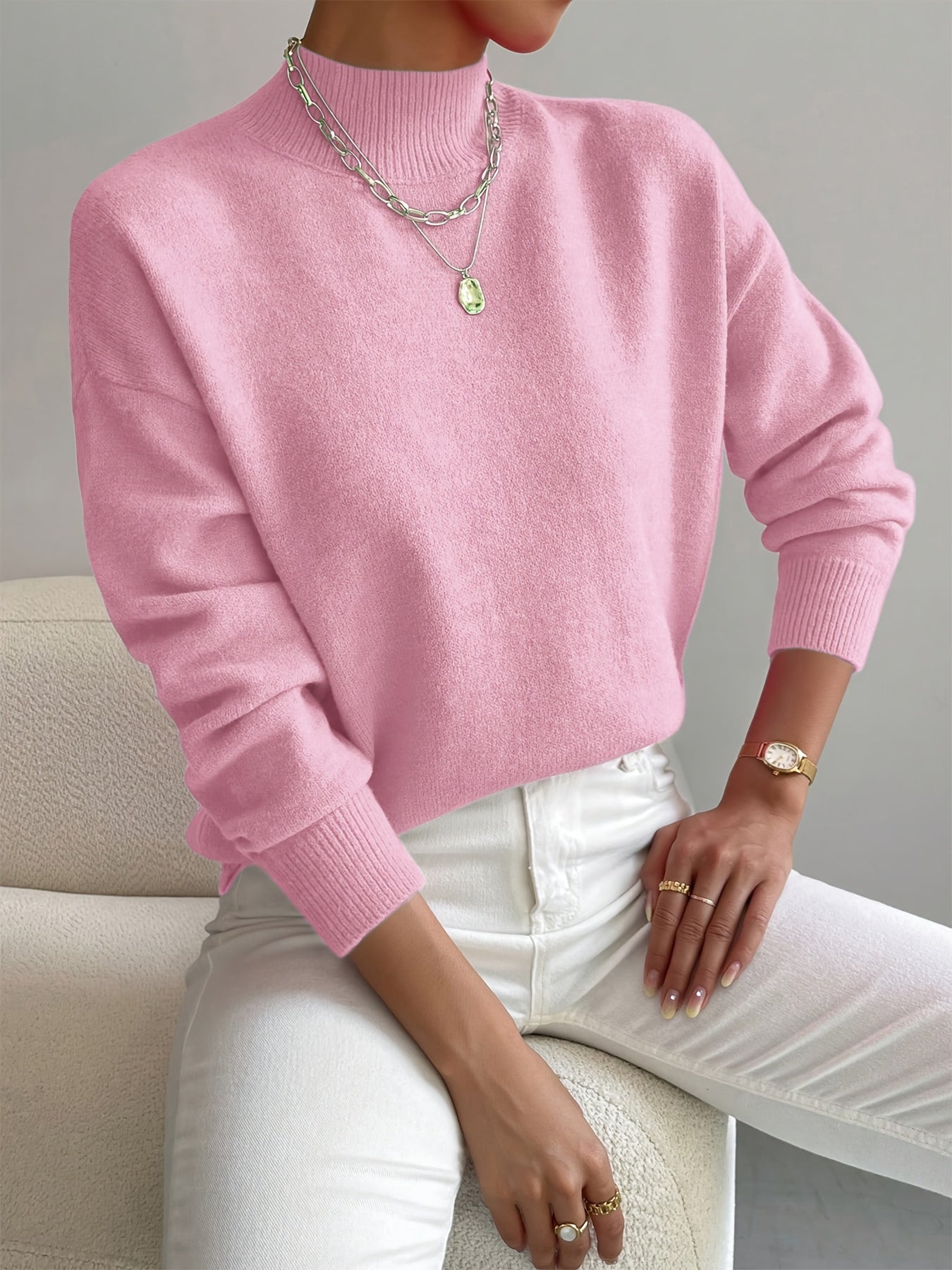 Christine | Soft Mock Neck Jumper