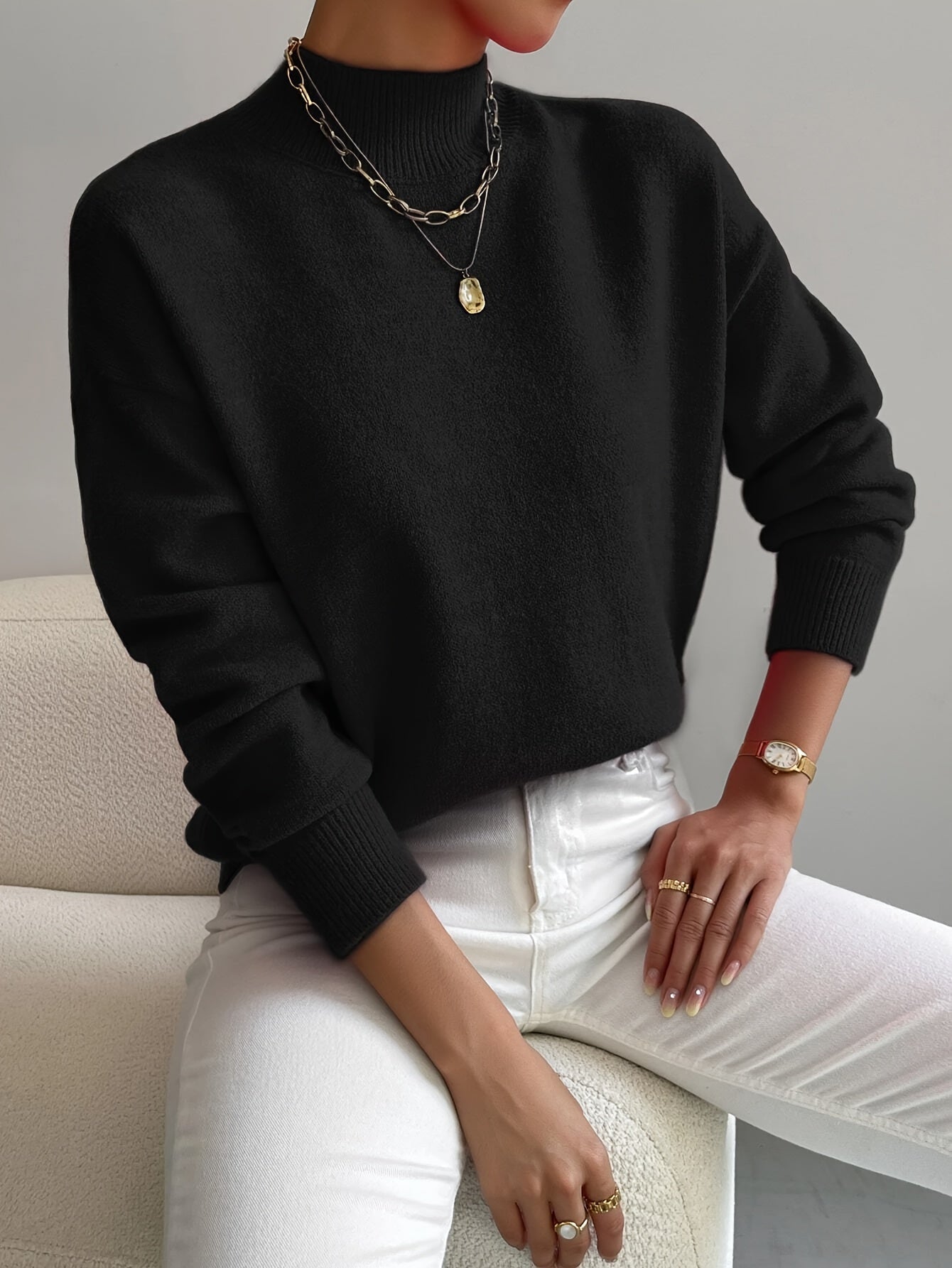 Christine | Soft Mock Neck Jumper