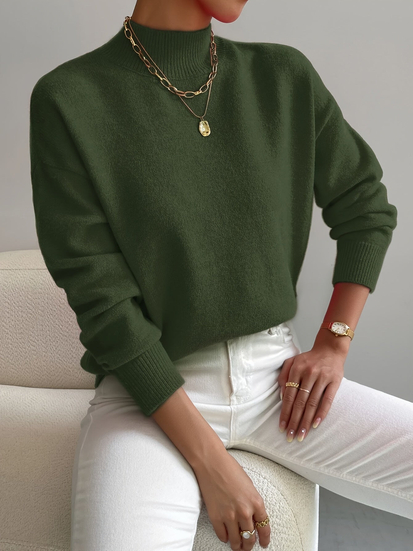 Christine | Soft Mock Neck Jumper