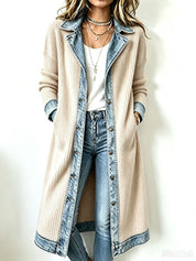 Riley | Longline Denim Knit Cardigan
