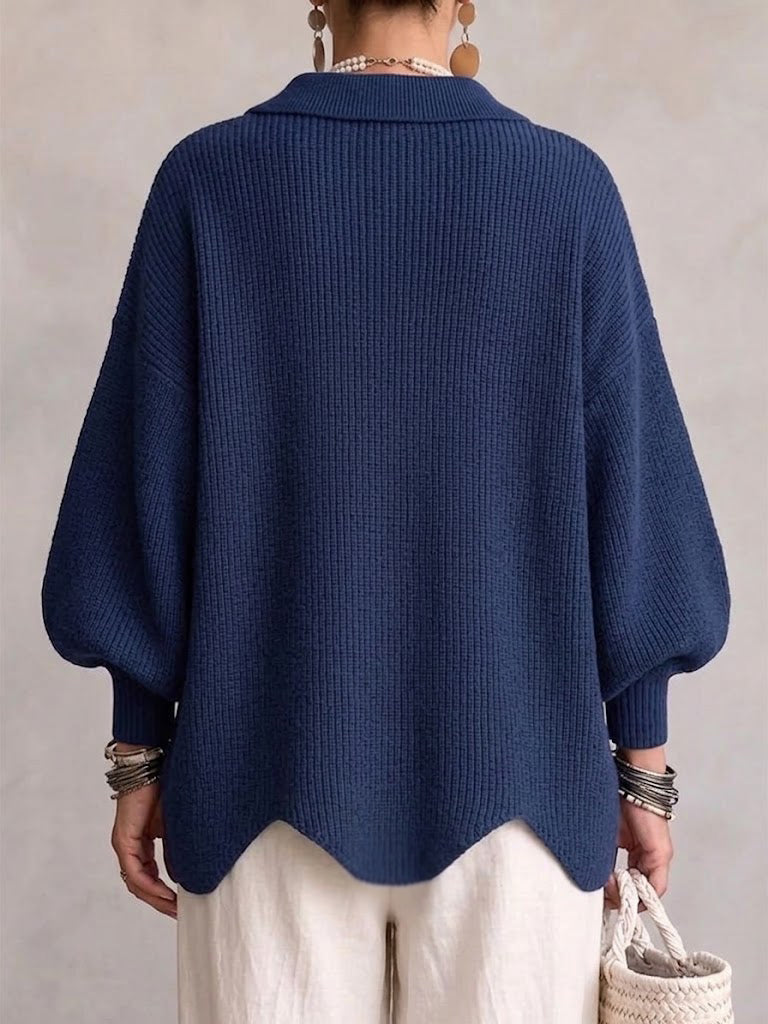Karina | Statement Collar Knit Cardigan