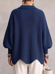 Karina | Statement Collar Knit Cardigan
