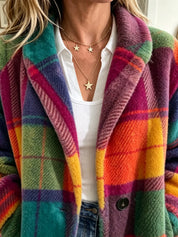 Jenneke | Checkered Mid-Season Jacket