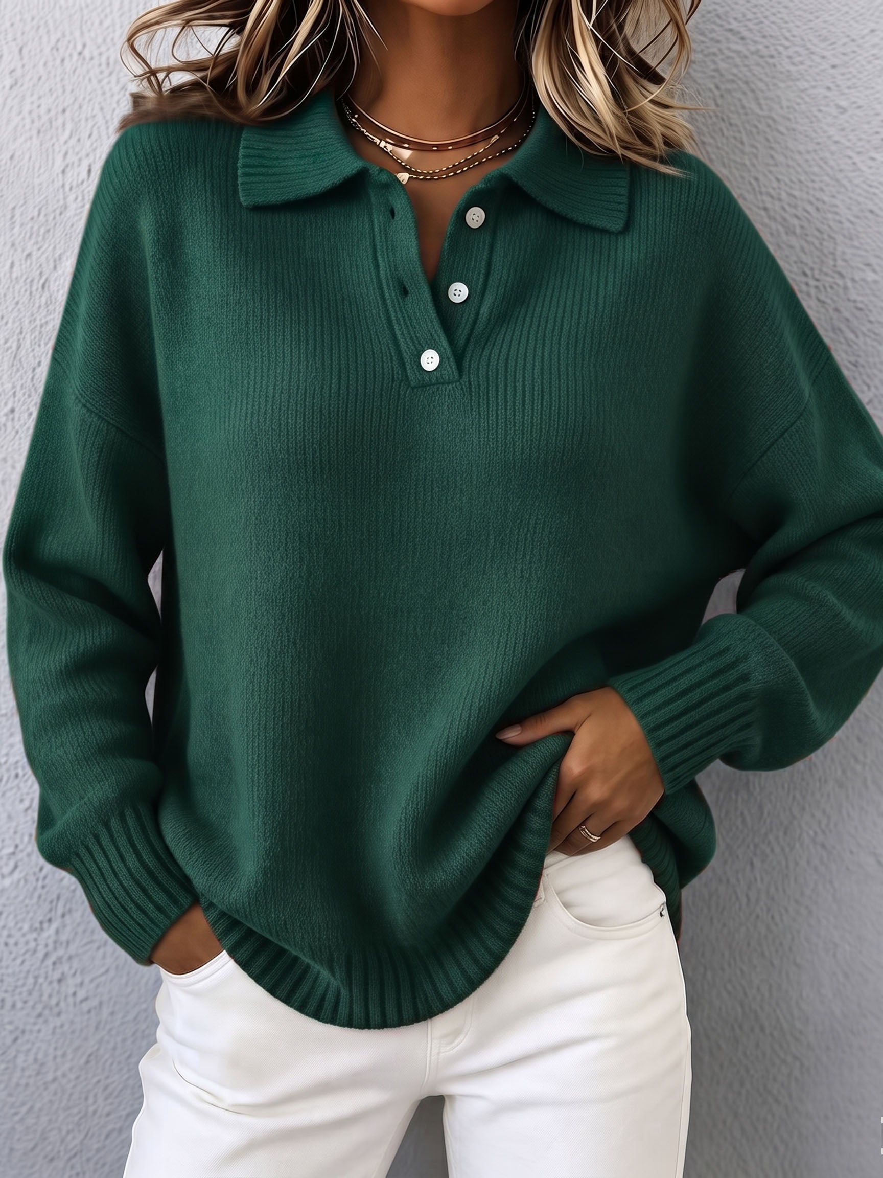 Marvelle | Relaxed Polo-Collar Jumper
