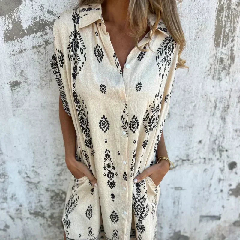Emmeline | Printed Casual Pocket Dress