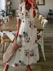 Luna | Flattering Printed Maxi Dress