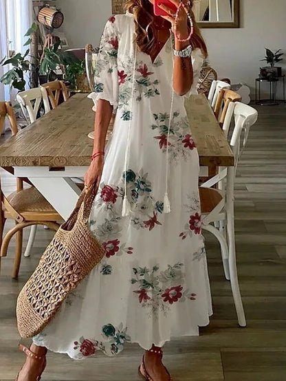 Luna | Flattering Printed Maxi Dress